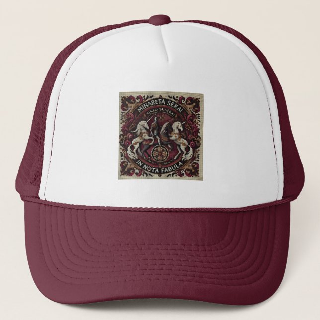 Mediaeval knight  trucker hat (Front)