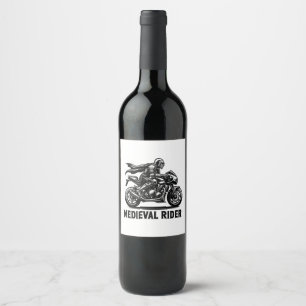 Mediaeval knight wine label