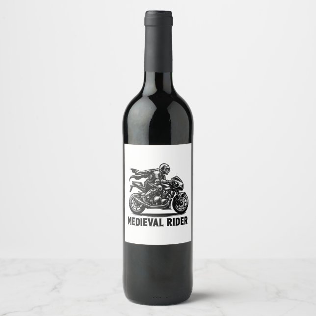 Mediaeval knight wine label (Front)