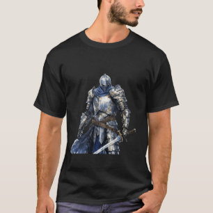Mediaeval Knight with Blue Cape T-Shirt