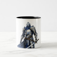 Mediaeval Knight with Blue Cape
