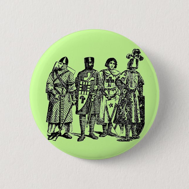 Mediaeval Knights 6 Cm Round Badge (Front)