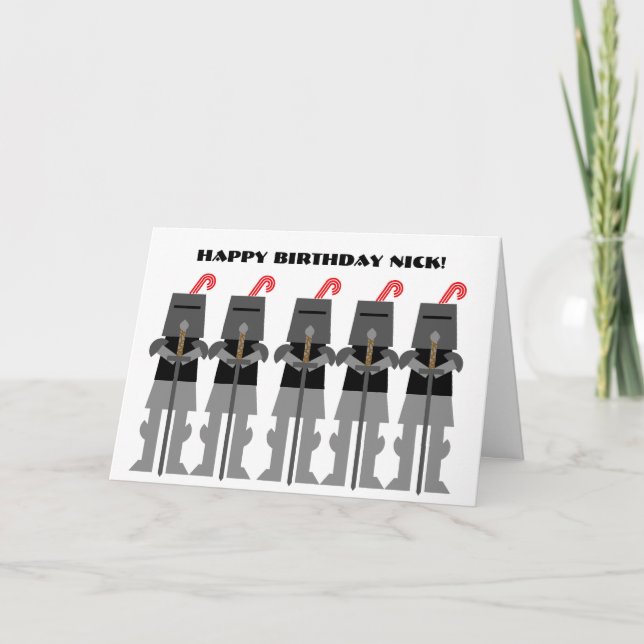 Mediaeval Knights Birthday Card (Front)