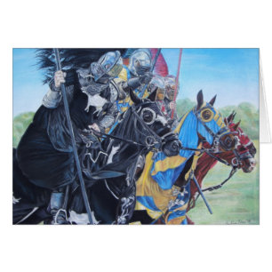 mediaeval knights jousting on horses historic art