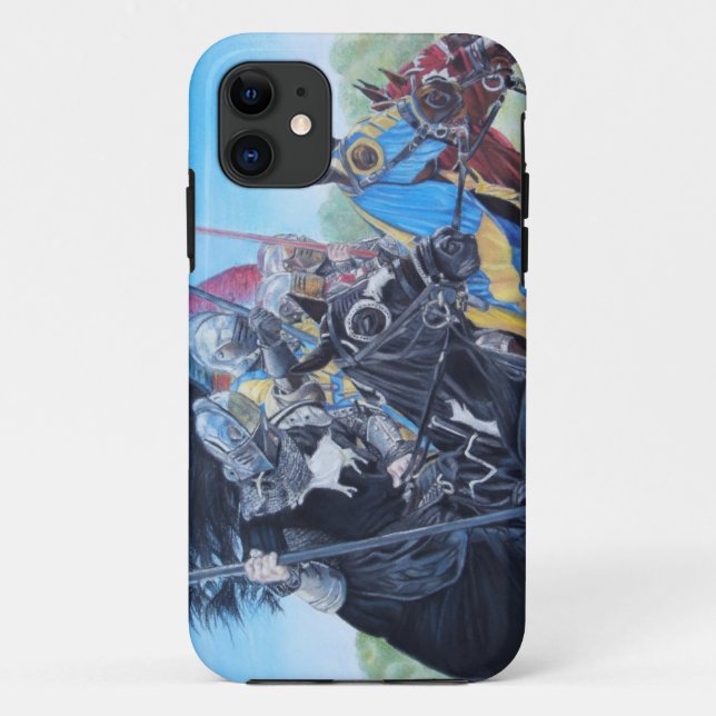 mediaeval knights jousting on horses historic art Case-Mate iPhone case (Back)