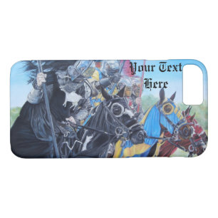 mediaeval knights jousting on horses historic art iPhone 8/7 case
