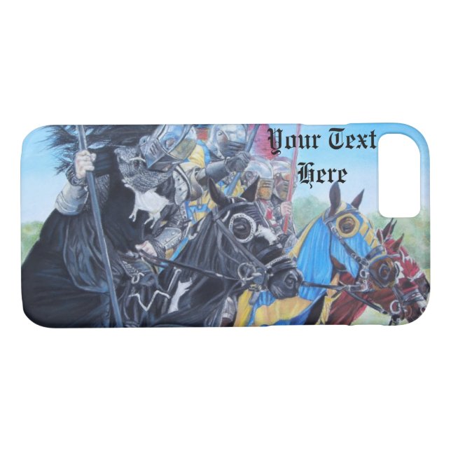 mediaeval knights jousting on horses historic art Case-Mate iPhone case (Back (Horizontal))