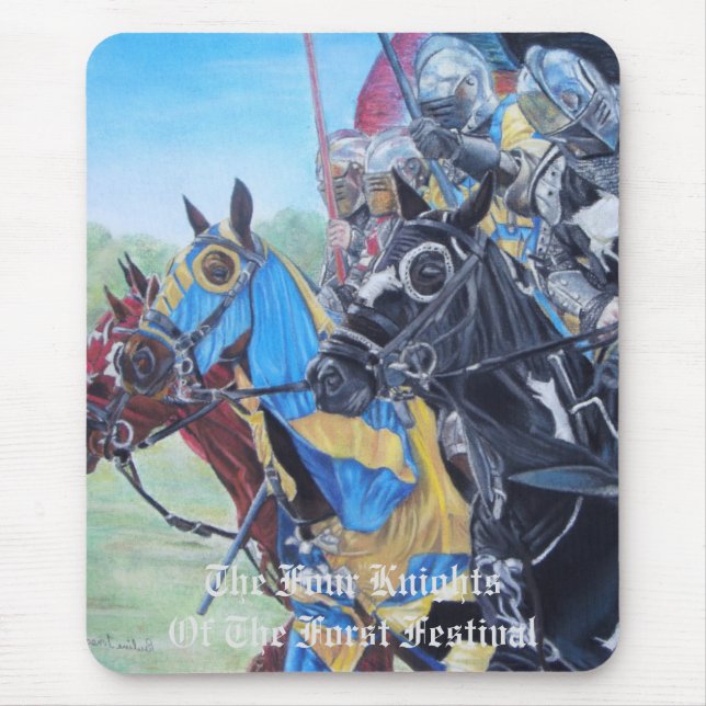 mediaeval knights jousting on horses historic art mouse pad (Front)