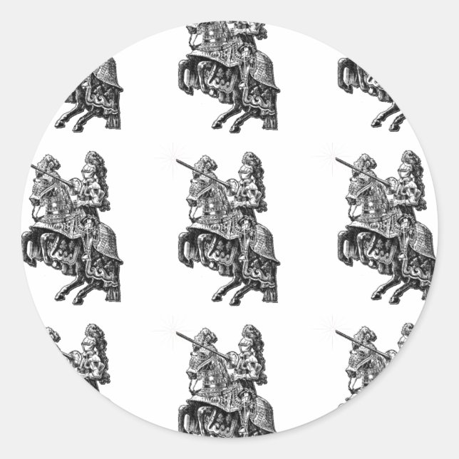 Mediaeval Knights Knight Pattern Stickers (Front)