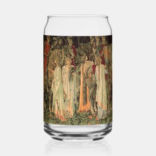 Mediaeval Knights of the Round Table Can Glass