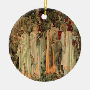 Mediaeval Knights of the Round Table Ceramic Ornament