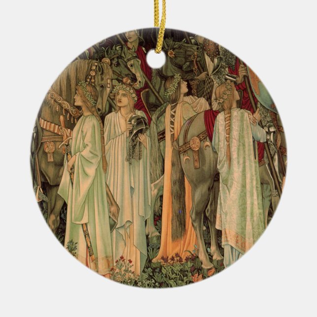Mediaeval Knights of the Round Table Ceramic Ornament (Front)