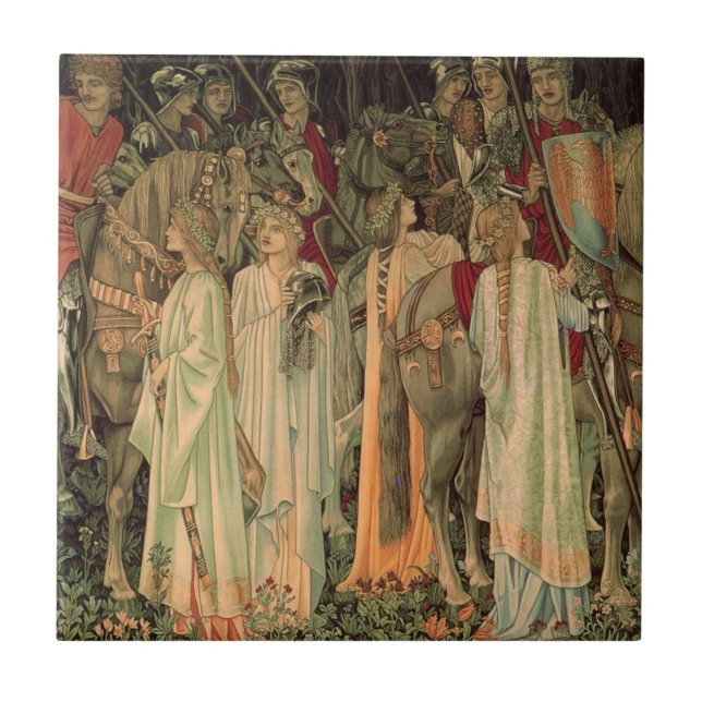 Mediaeval Knights of the Round Table Ceramic Tile (Front)