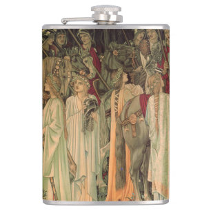 Mediaeval Knights of the Round Table Hip Flask