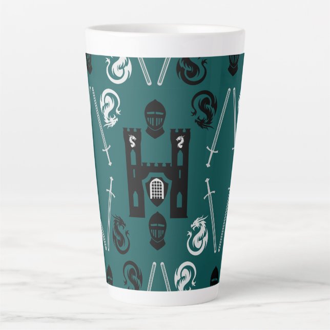 Mediaeval Knights Of The Round Table Latte Mug (Front)