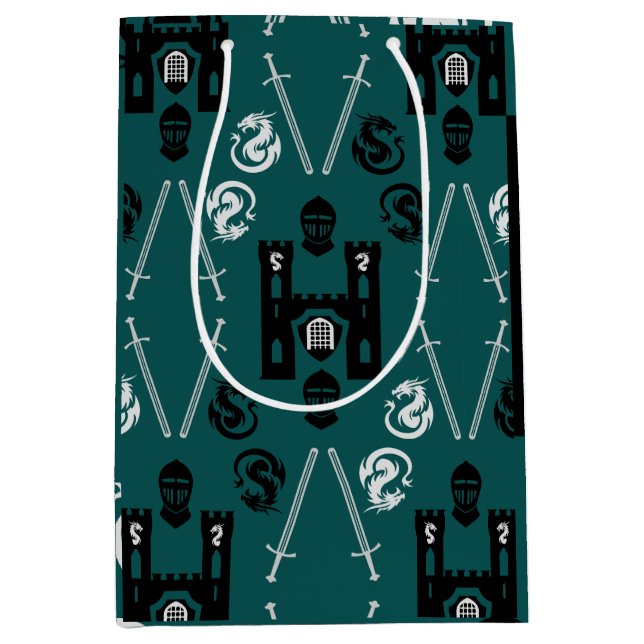Mediaeval Knights Of The Round Table Medium Gift Bag (Front)