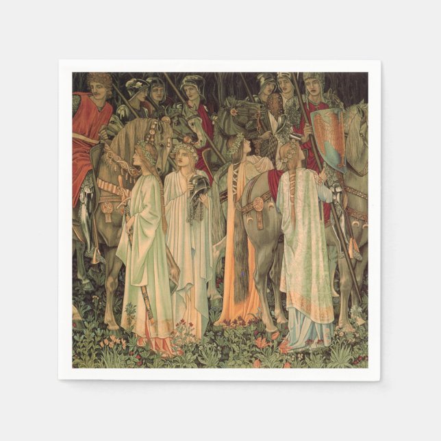 Mediaeval Knights of the Round Table Napkin (Front)