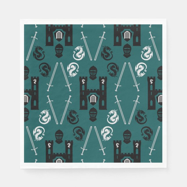 Mediaeval Knights Of The Round Table Napkin (Front)