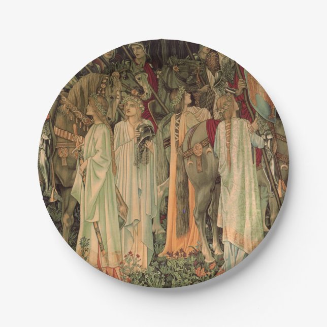 Mediaeval Knights of the Round Table Paper Plate (Front)