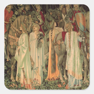 Mediaeval Knights of the Round Table Square Sticker