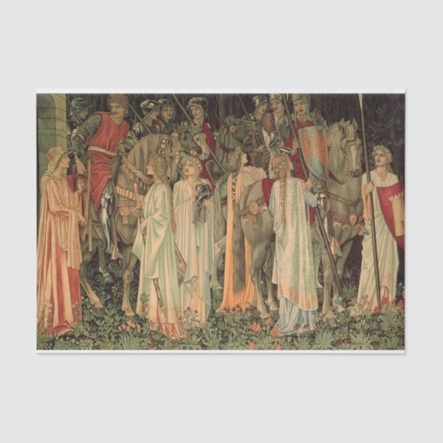 Mediaeval Knights of the Round Table Tissue Paper (Front)