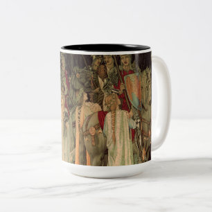 Mediaeval Knights of the Round Table Two-Tone Coffee Mug
