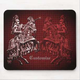 Mediaeval Knights Red Mouse Pad