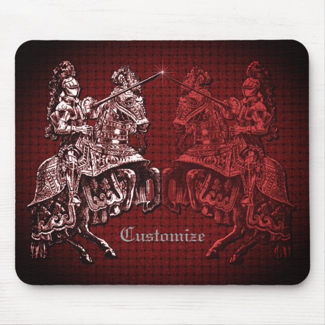 Mediaeval Knights Red Mouse Pad (Front)
