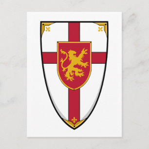 Mediaeval Knights Shield Postcard