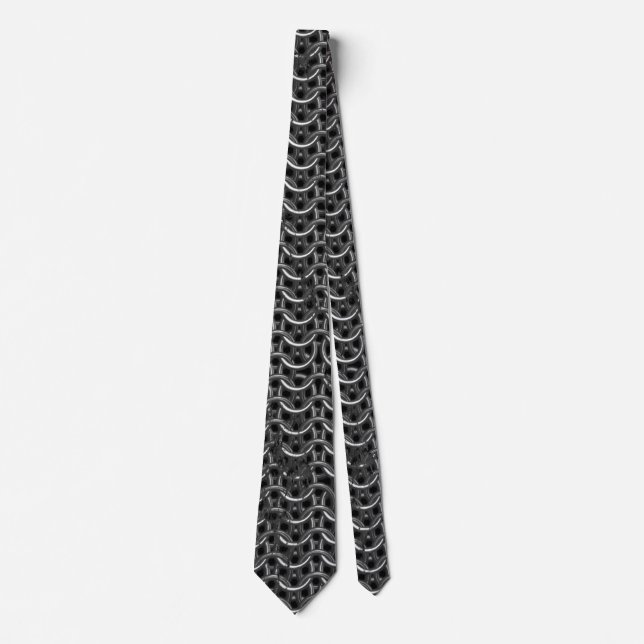Mediaeval Knights Templar Chain-Mail effect Tie (Front)