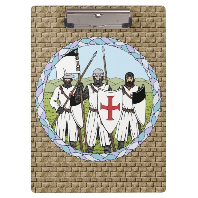 Mediaeval Knights Templar Clipboard (Front)