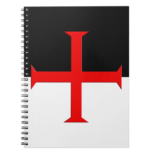 Mediaeval Knights Templar Cross Flag Notebook (Front)