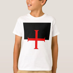 Mediaeval Knights Templar Cross Flag T-Shirt