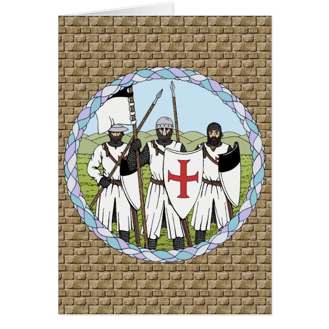 Mediaeval Knights Templar Greeting Card (Front)
