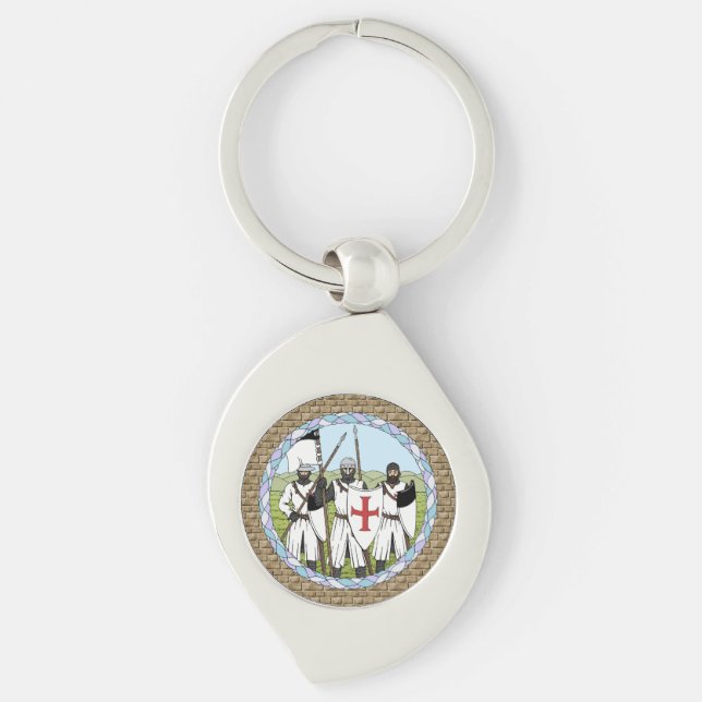 Mediaeval Knights Templar Key Ring (Front)