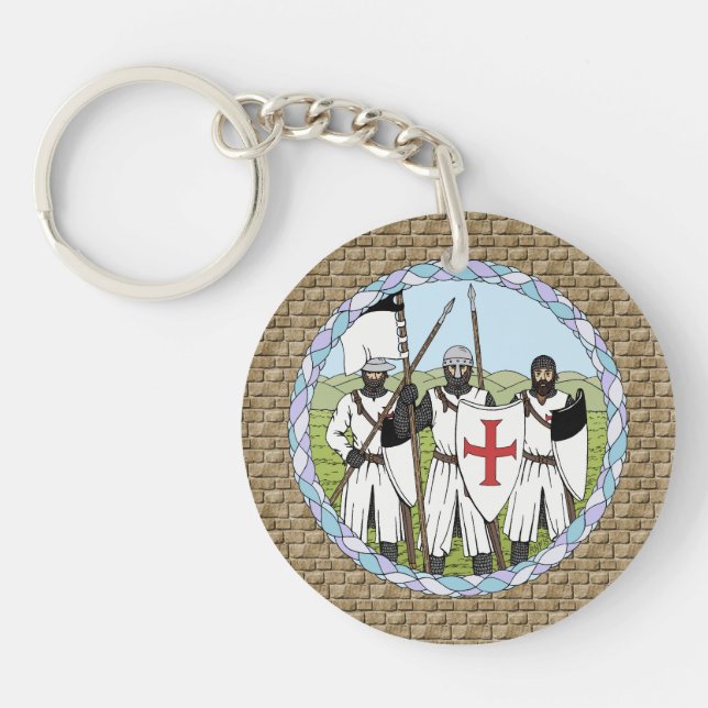 Mediaeval Knights Templar Key Ring (Front)