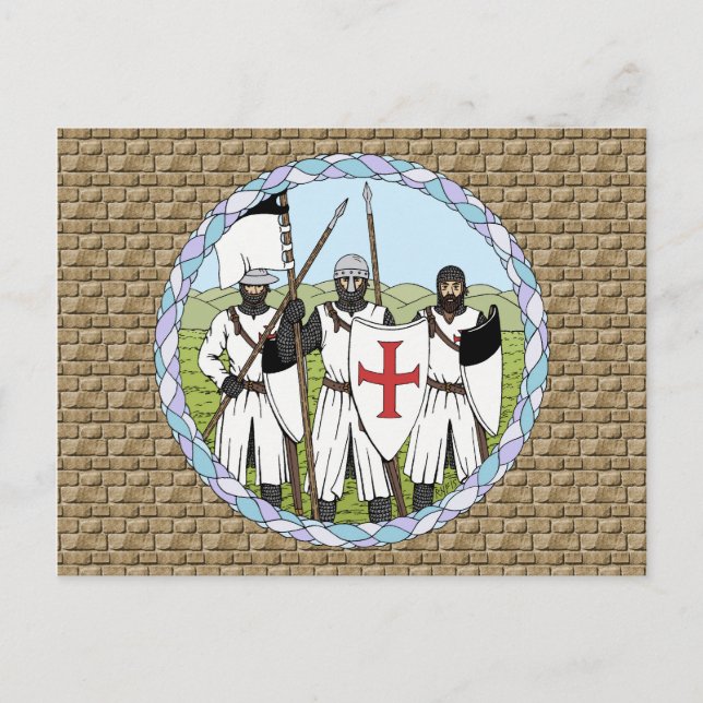 Mediaeval Knights Templar Postcard (Front)