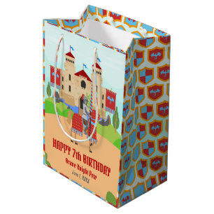 Mediaeval Knights Tournament Birthday Party Medium Gift Bag
