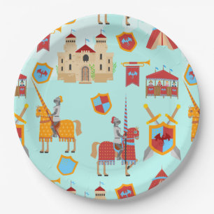 Mediaeval Knights Tournament Birthday Party Paper Plate