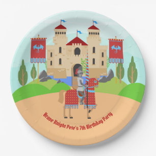 Mediaeval Knights Tournament Birthday Party Paper Plate