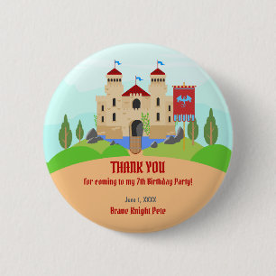 Mediaeval Knights Tournament Boy Birthday Party 6 Cm Round Badge