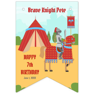 Mediaeval Knights Tournament Boy Birthday Party Bunting