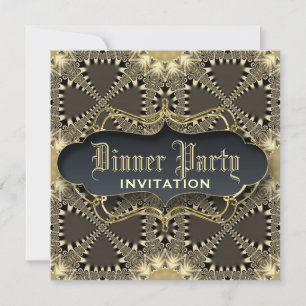 Mediaeval Lace Elegance  Dinner Party Invite
