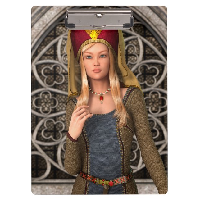 Mediaeval Lady Clipboard (Front)