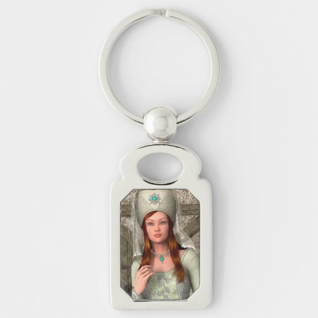 Mediaeval Lady  Key Ring (Front)