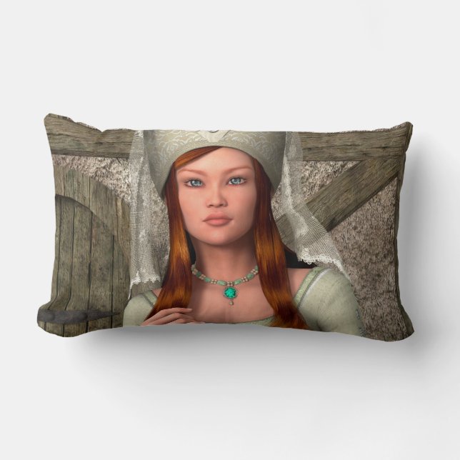 Mediaeval Lady  Lumbar Cushion (Front)