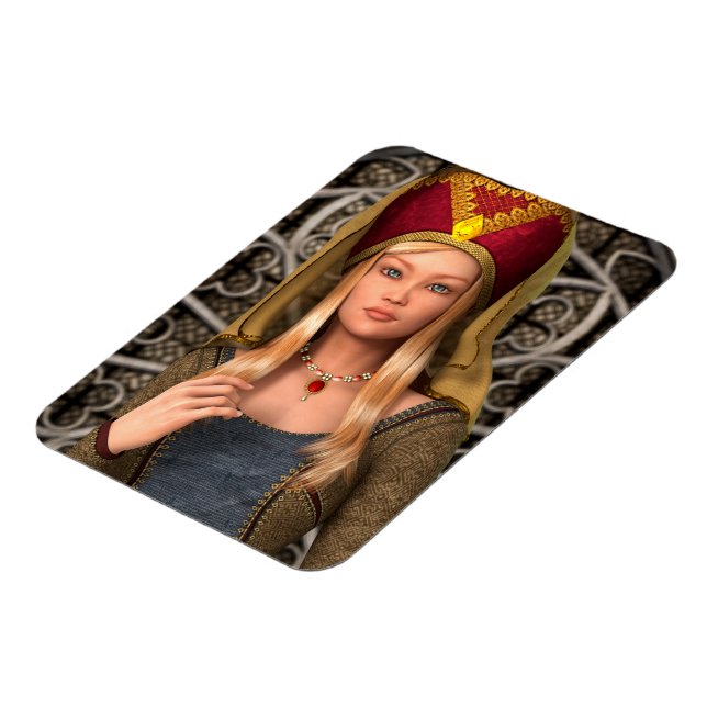 Mediaeval Lady Magnet (Left Side)