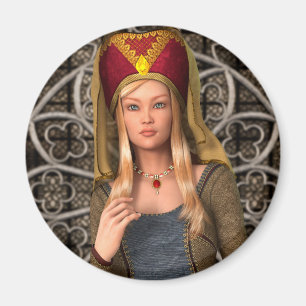 Mediaeval Lady Magnet