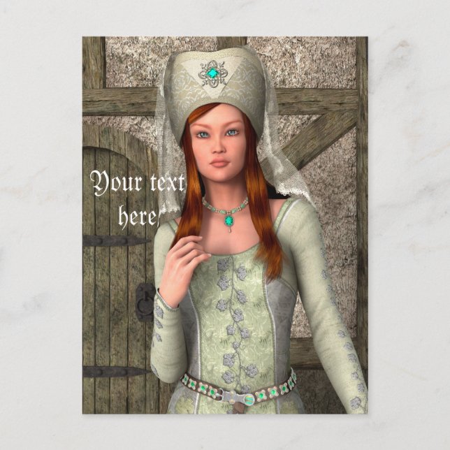 Mediaeval Lady  Postcard (Front)