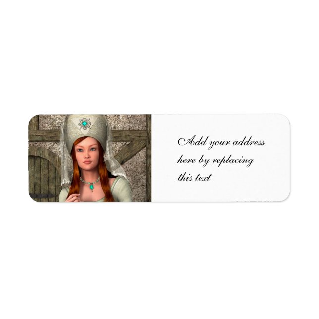 Mediaeval Lady  Return Address Label (Front)